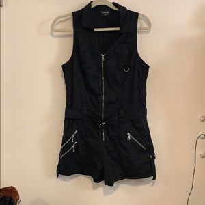 Black Bebe Shorts Jumpsuit